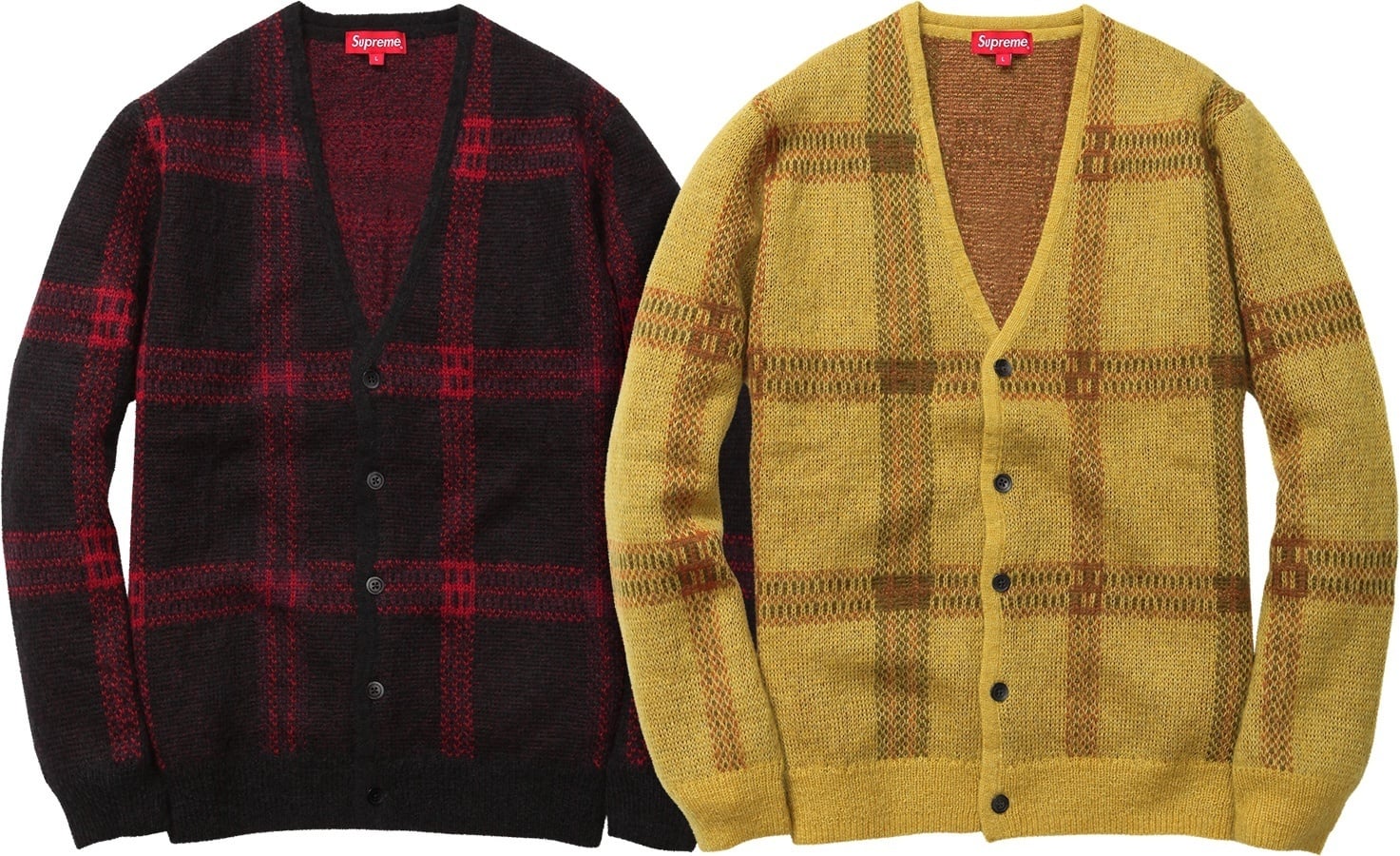 Plaid Mohair Cardigan